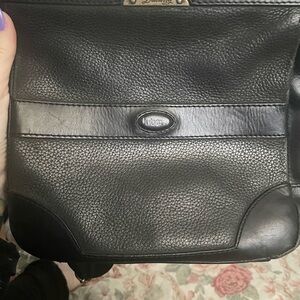 Dubarry of Ireland Black Ardmore Pebbled/smooth Leather Crossbody Bag